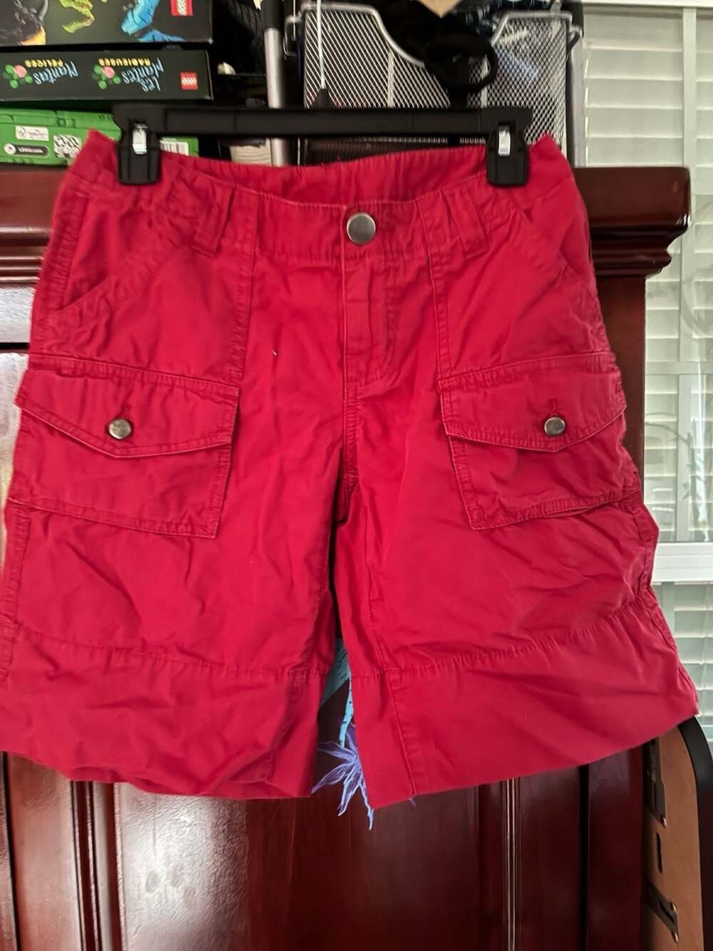 London Jean Red Cargo Shorts